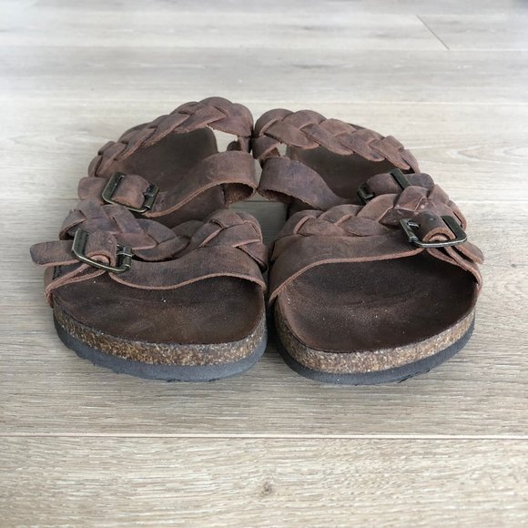 Leather slip on sandals - Picture 2 of 5